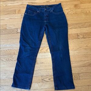 JM Collection Dark Blue Straight Leg Jeans